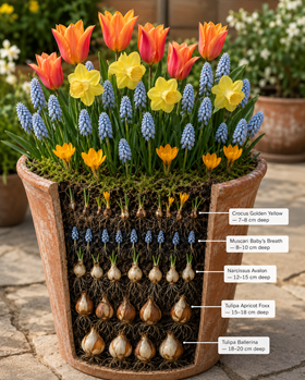 Sunset Apricot & Gold Bulb Lasagne Collection